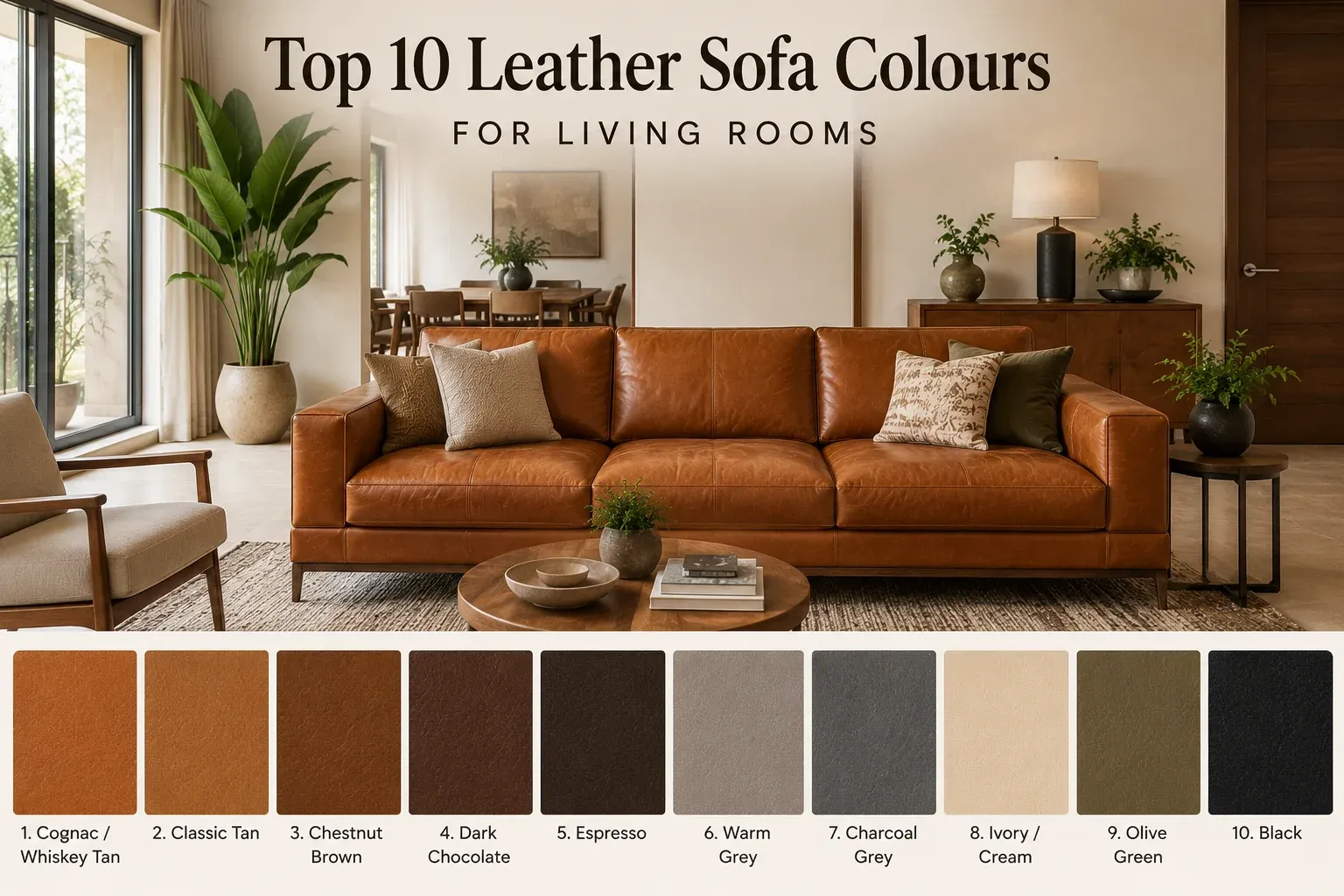 top 10 leather sofa colours